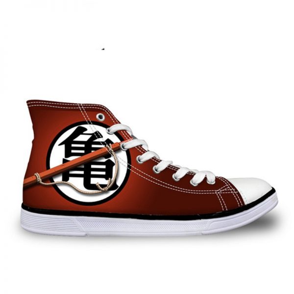 Red Dragon Ball Symbol Converse Shoes