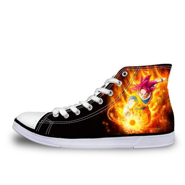 Goku God On Fire DBZ Converse Shoes - DBZ Shop