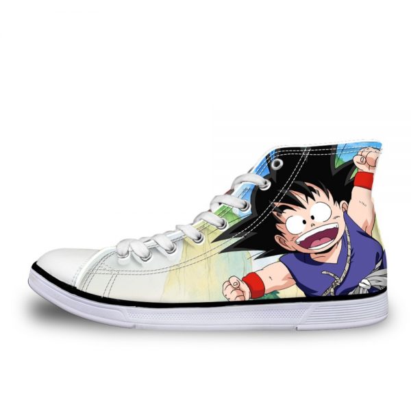 FORUDESIGNS Dragon Ball Cartoon Cute Son Goku Printing Vulcanize Shoes Anime Men Canvas Shoes Sneakers for - DBZ Shop