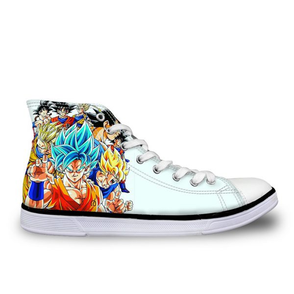 FORUDESIGNS Dragon Ball Printed Canvas Shoes Men s Breathable shoe Cartoon High Top Vulcanize Shoe Zapatos - DBZ Shop