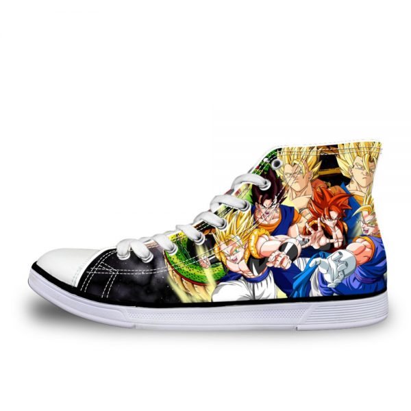 FORUDESIGNS Dragon Ball Vulcanized Shoes Super Saiyan High Top Goku Men and Boys Comfortable Outdoor Popular - DBZ Shop