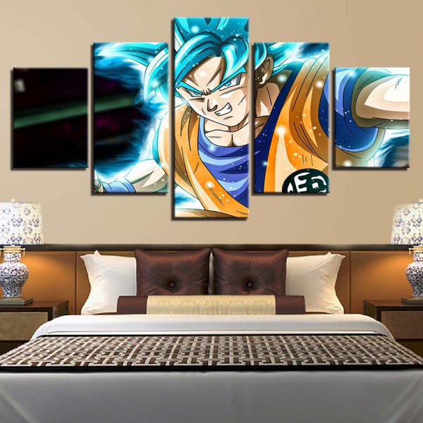 Lengendary Goku Blue Room Artwork Poster - DBZ Shop