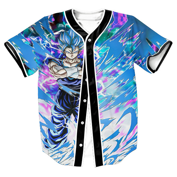 Newest Goku Blue Theme Baseball Jersey - DBZ Shop