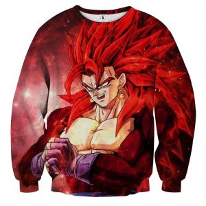 Dragon Ball Vegito 4 Red Super Saiyan Kaioken Cool Sweater 1 - DBZ Shop