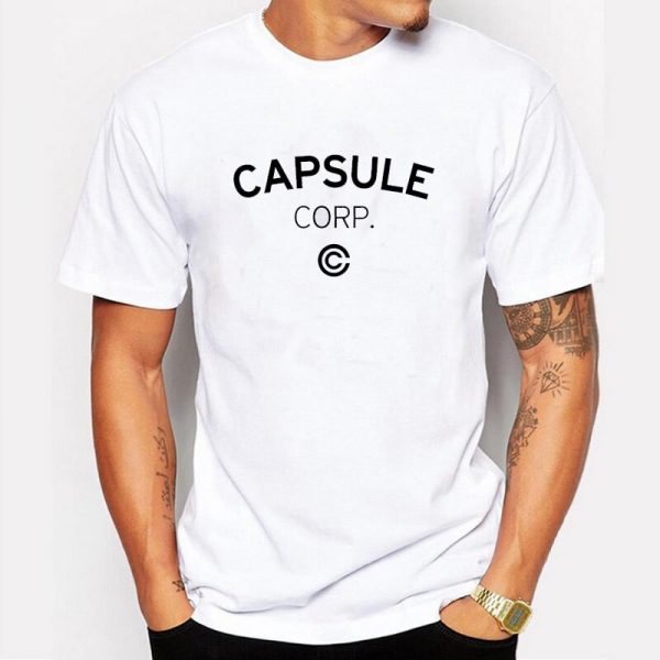 The Dragon Ball Z Fashion Men t shirt CAPSULE CORP Logo Male Casual Tops Short Sleeves 4 - DBZ Shop