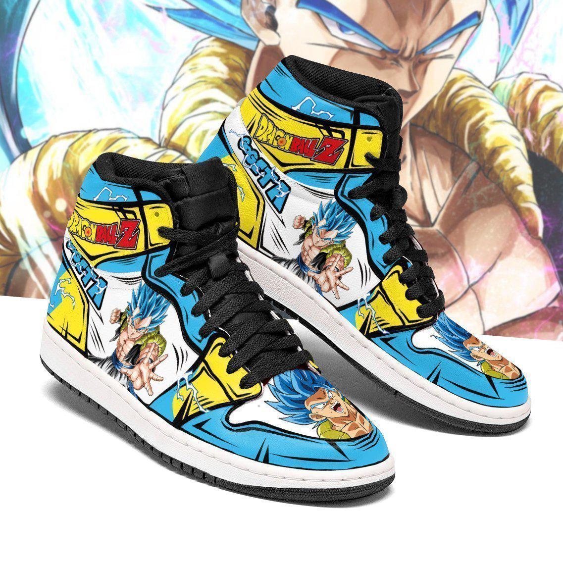 gogeta shoes boots dragon ball z anime jordan sneakers fan gift mn04 gearanime - DBZ Shop