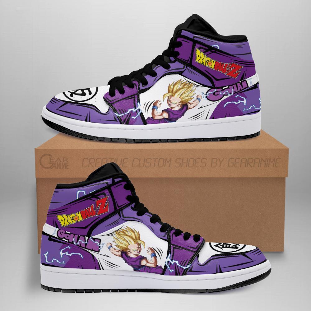 gohan shoes boots dragon ball z anime jordan sneakers fan gift mn04 - DBZ Shop