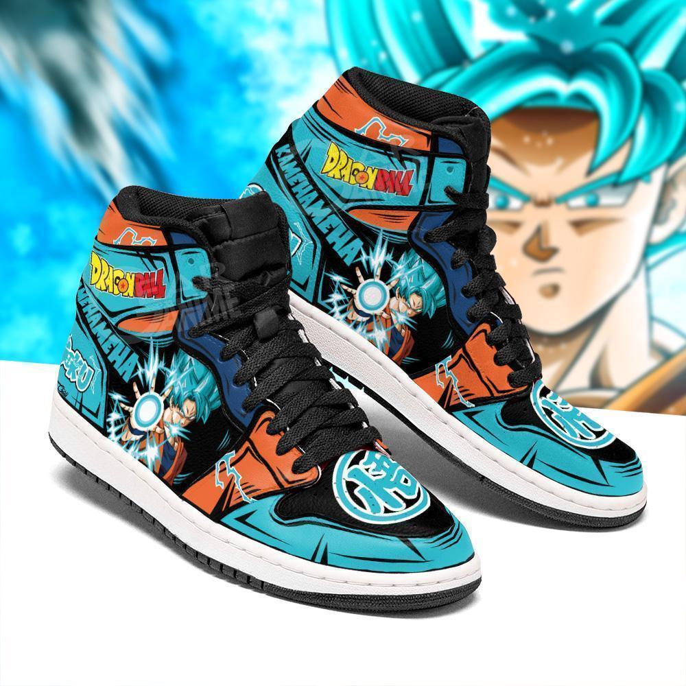 goku blue jordan sneakers dragon ball anime shoes fan mn05 gearanime - DBZ Shop
