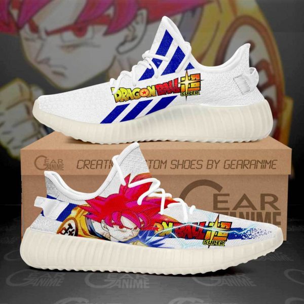 goku god super saiyan yeezy shoes dragon ball super custom anime sneakers gearanime - DBZ Shop