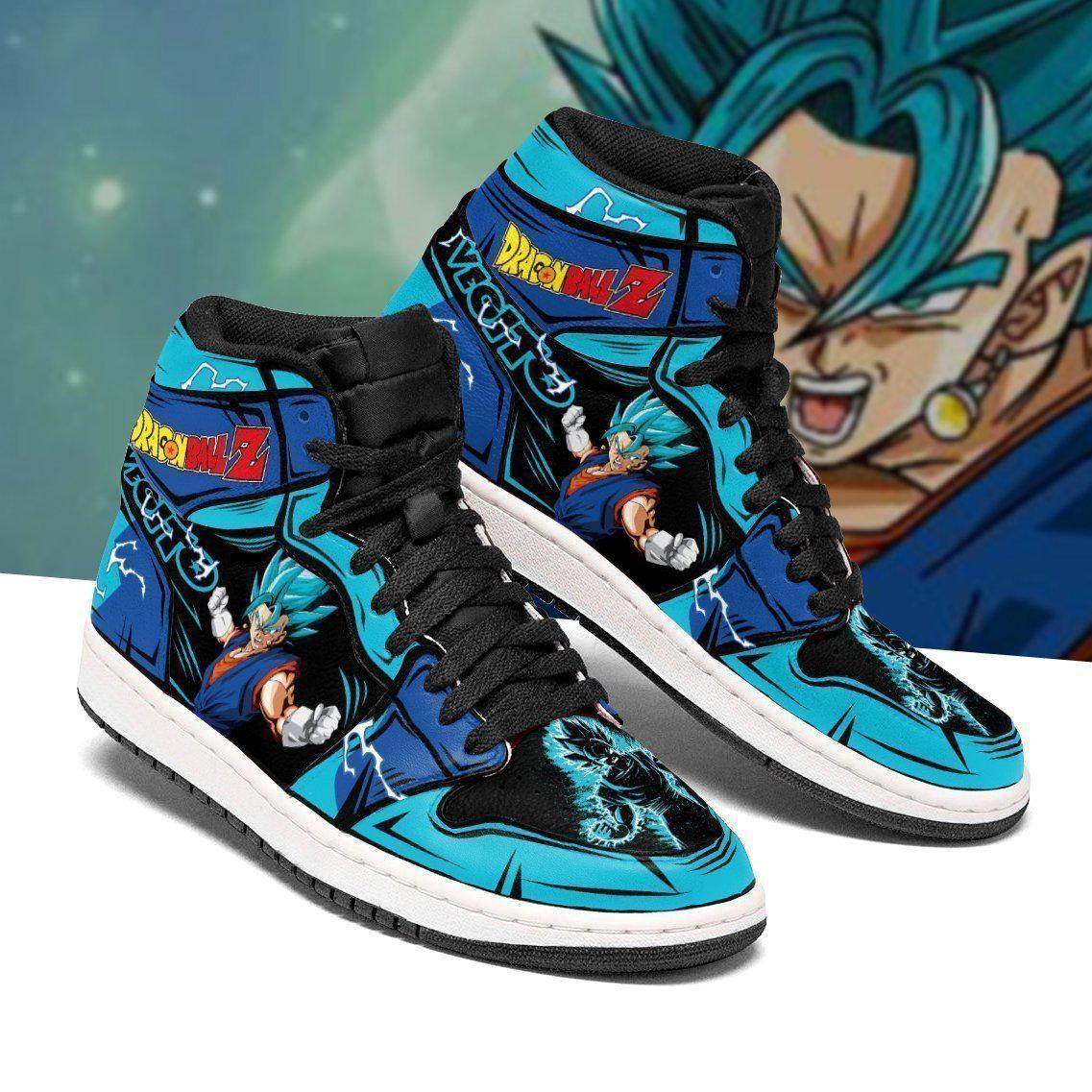 vegito blue shoes boots dragon ball z anime jordan sneakers fan gift mn04 gearanime - DBZ Shop