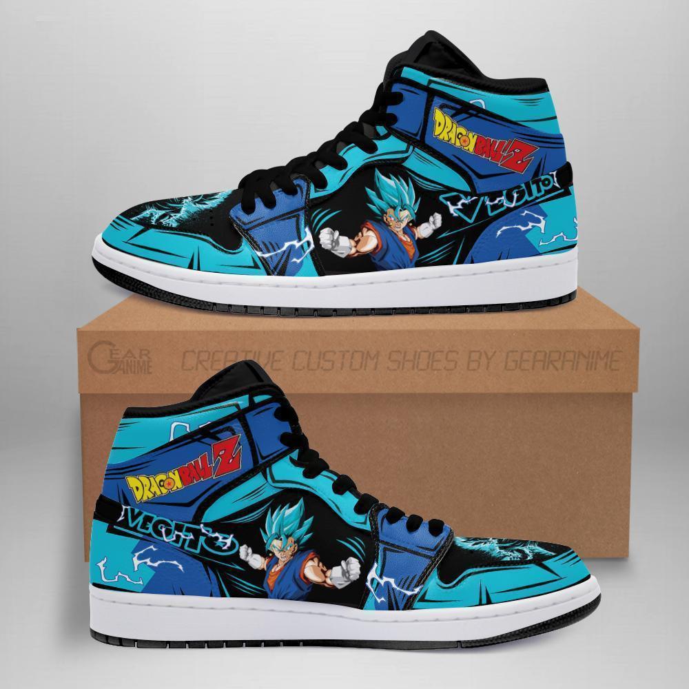 vegito blue shoes boots dragon ball z anime jordan sneakers fan gift mn04 - DBZ Shop