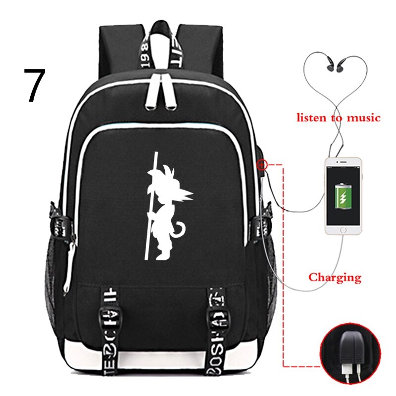 Hot Japan Anime Dragon Balls Z USB Charging Backpack Teenager Large Capacity Schoolbag Travel Bag Student 5 - DBZ Shop