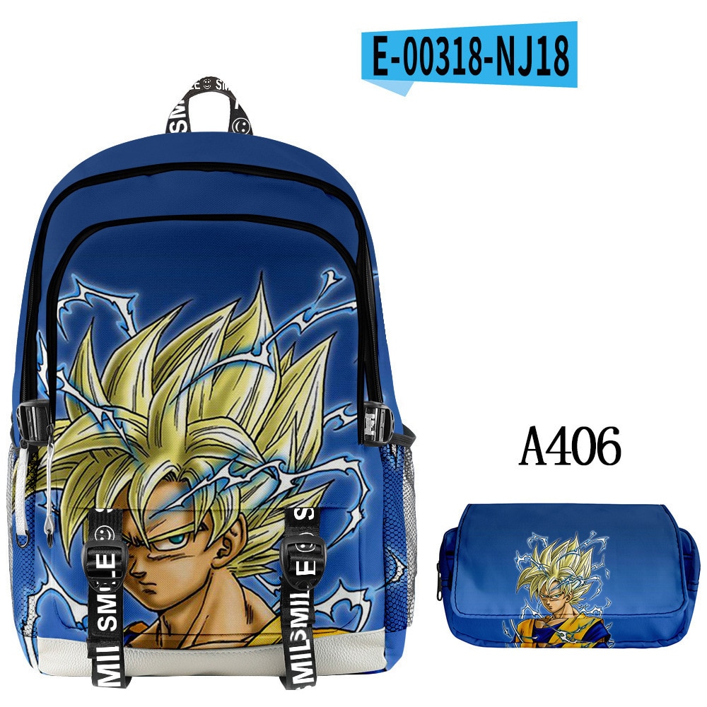Japan Anime Dragon Ball Z Goku Boys Schoolbag 2pcs set Backpack Pencil Case Children Cartoon Waterproof 1 - DBZ Shop
