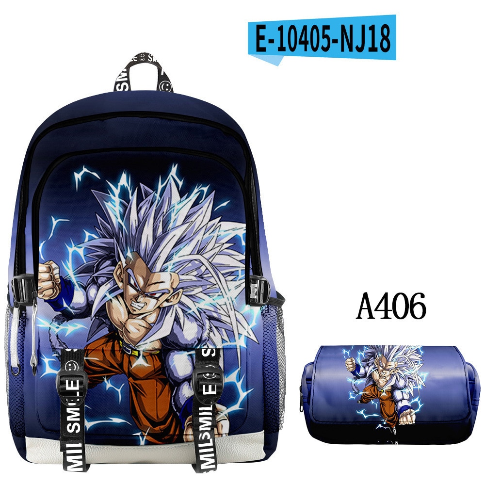 Japan Anime Dragon Ball Z Goku Boys Schoolbag 2pcs set Backpack Pencil Case Children Cartoon Waterproof 2 - DBZ Shop