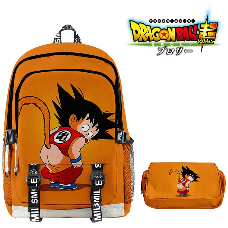 Japan Anime Dragon Ball Z Goku Boys Schoolbag 2pcs set Backpack Pencil Case Children Cartoon Waterproof - DBZ Shop