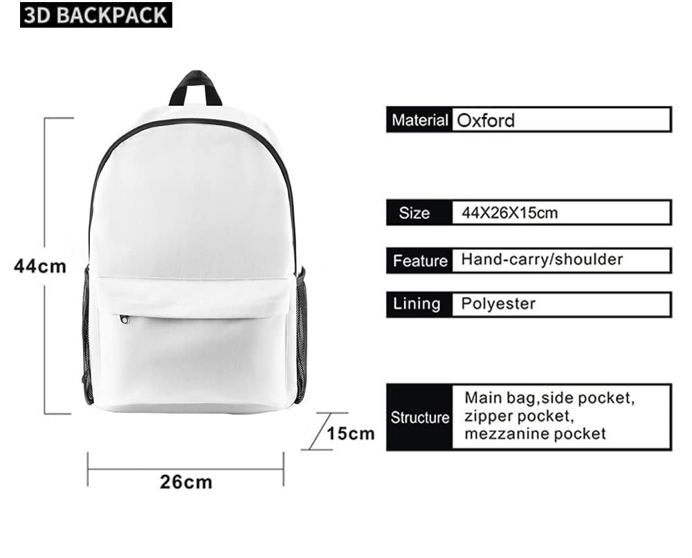 backpack size chart 35 - DBZ Shop